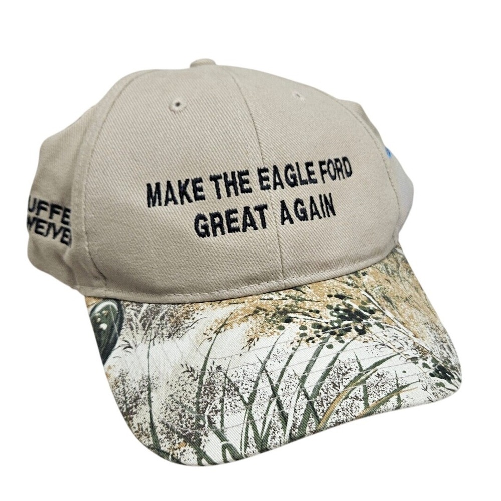 Make The Eagle‎ Ford Great Again  NWT Flex Strap Tan Beige Camo Truck Hunting